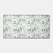 グリーンゴルフアイコンパターン デスクマット (正面)