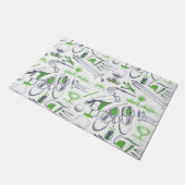 グリーンゴルフアイコンパターン ドアマット (アングル)