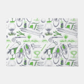 グリーンゴルフアイコンパターン ドアマット (正面)