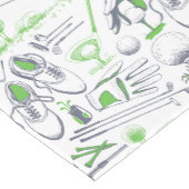 グリーンゴルフアイコンパターン ミディアムテーブルランナー (コーナー)