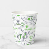 グリーンゴルフアイコンパターン 紙コップ (右)