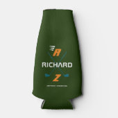 グリーンゴルフクール缶パーソナライズされた瓶 ボトルクーラー (正面)