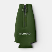 グリーンゴルフクール缶パーソナライズされた瓶 ボトルクーラー (裏面)