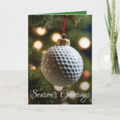 グリーンゴルフシーズンの挨拶クリスマスを畳んだ シーズンカード (正面)