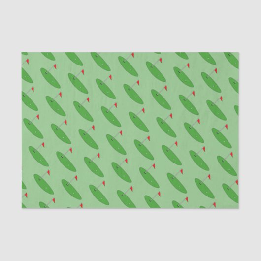 グリーンゴルフテーマ誕生日ギフトティッシュペーパー 薄葉紙 (正面)