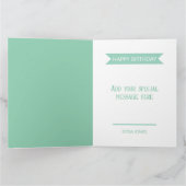 グリーンゴルフテーマ誕生日 カード (内部)