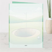 グリーンゴルフテーマ誕生日 カード (裏面)