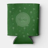 グリーンゴルフパターエレガントンのモノグラ男らしム名 缶クーラー (正面)