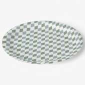 グリーンゴルフパターン誕生日 ペーパープレート (アングル)