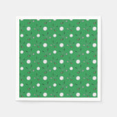 グリーンゴルフパターン スタンダードカクテルナプキン (正面)