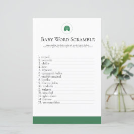 グリーンゴルフベビー単語スクラブル赤ちゃんシャワー