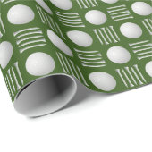グリーンゴルフボールとティーギフト ラッピングペーパー (ロールコーナー)
