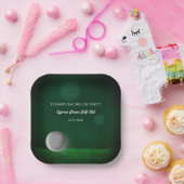 グリーンゴルフボールゴルファーバチュラーパーティゴルフパーティー ペーパープレート (パーティー)