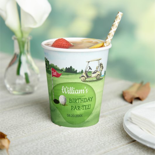 グリーンゴルフ1stバースデーパーティー 紙コップ (インサイチュ)