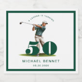 グリーンゴルフ50歳の誕生日 ビールラベル (シングルラベル)