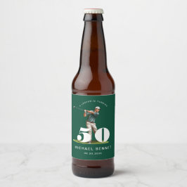 グリーンゴルフ50歳の誕生日 ビールラベル