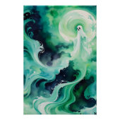 グリーンゴーストリー姿と月 ポスター (正面)