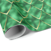 グリーンゴールデンパールマーメイドドラゴンパターはかりで測ン ラッピングペーパー (ロールコーナー)