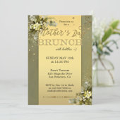 グリーンゴールドの水彩画 マザーズデイブランケット 招待状 (スタンド正面)