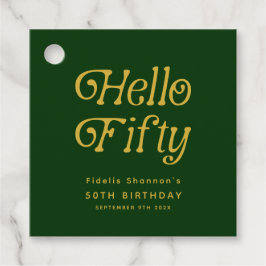 グリーンゴールドの50歳の誕生日パーティーファバータグ フェイバータグ