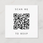 グリーンゴールドアゲートの結婚式QRコードRSVP エンクロージャーカード (裏面)