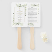 グリーンゴールドクロス 洗礼 命名式プログラム ハンドファン (正面&裏面)