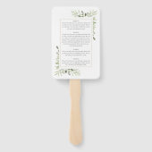 グリーンゴールドクロス 洗礼 命名式プログラム ハンドファン (裏面)