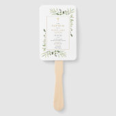 グリーンゴールドクロス 洗礼 命名式プログラム ハンドファン (正面)