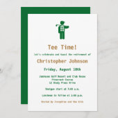 グリーンゴールドゴルフ引退パーティー招待状 招待状 (正面/裏面)
