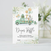 グリーンゴールドジャングルサファリ動物のおむつくじ エンクロージャーカード (スタンド正面)