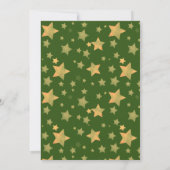 グリーンゴールドスターレトロエレガントクリスマスパーティ 招待状 (裏面)