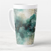 グリーンゴールドツリーズウィズバーズクリスマス カフェラテマグ (左アングル)