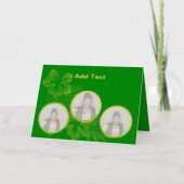 グリーンゴールドフォイル写真テンプレートカード 箔シーズンカード (正面)