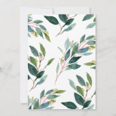 グリーンゴールドベイビーシャワー 招待状 (裏面)