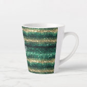 グリーンゴールドラメクリスマス カフェラテマグ (右)