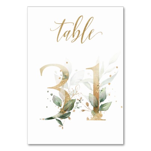 グリーンゴールドリーフ テーブル31 テーブルナンバー (正面)
