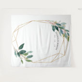 グリーンゴールド ウェディング バックドロップ フォトブース タペストリー (正面(横))