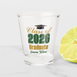 グリーンゴールド クラスオブ2026 オーダーメイド卒業パーティー ショットグラス