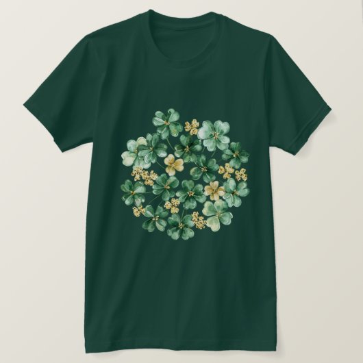 グリーンゴールド シャムロック Tシャツ (デザイン正面)