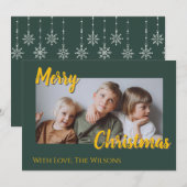 グリーンゴールド シンプルフォト シーズンカード (正面/裏面)