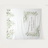 グリーンゴールド ブライダルシャワー フォトブース 背景 タペストリー (正面(横))