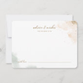 グリーンゴールド ユーカリ 新婦へのアドバイスとウィッシュ 招待状 (正面)