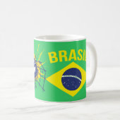グリーンゴールブラジルサッカーマグレッド コーヒーマグカップ (正面右)