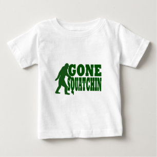 グリーンゴーンスクアッチンのスローガン文字 ベビーTシャツ