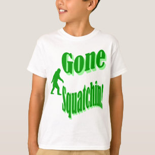 グリーンゴーンスクアッチンのスローガン文字 Tシャツ