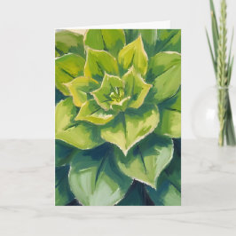 グリーンサキュレント植物の絵 カード