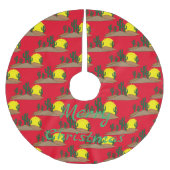 グリーンサグアロカクタスデザートサンライズサンダー_コーブ ブラッシュドポリエステルツリースカート (正面)