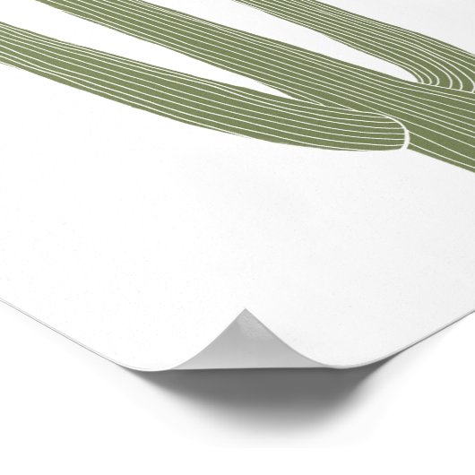 グリーンサグアーロサボスサウス子供部屋デコール ポスター (角)