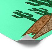 グリーンサグアーロサボスデザートサンライズ ポスター (角)