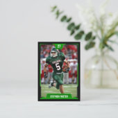 グリーンサッカーのトレーディングカードサッカー選手の写真 コーリングカード (スタンド正面)